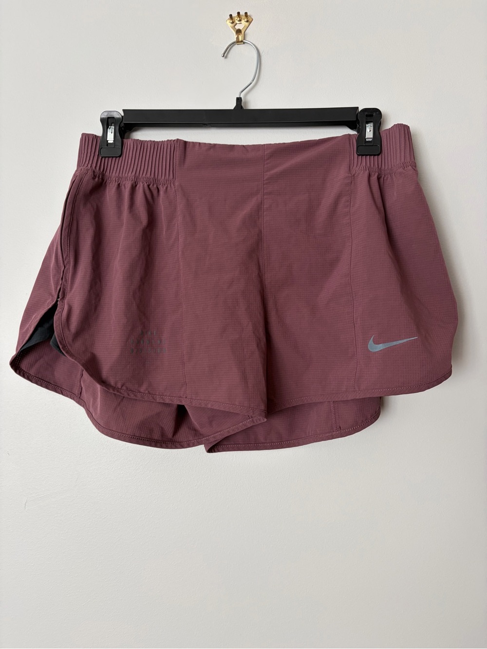 Nike Women's Maroon Running Shorts with Reflective Swoosh XL